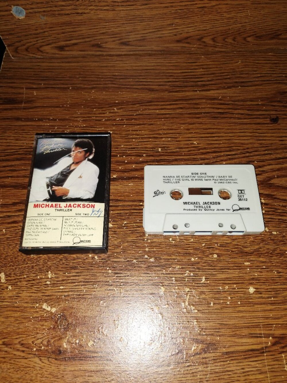 Michael Jackson - Thriller on cassette (CBS Records, Canada, 1982)